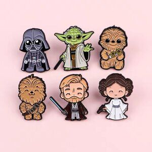 Star Wars Set of 6 Brooch Enamel Pins